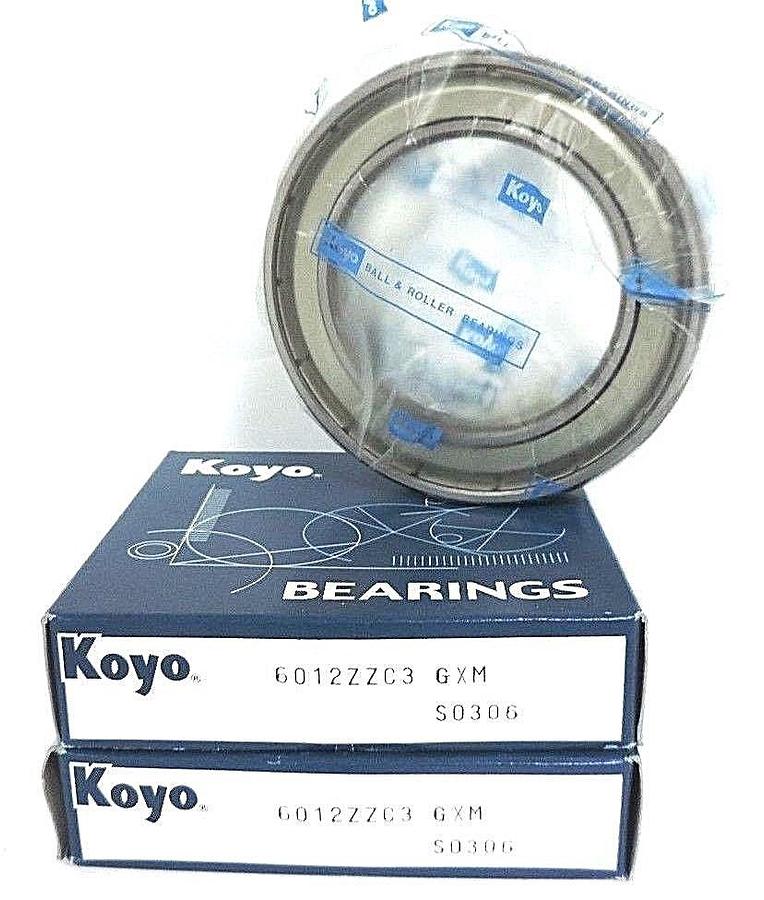 Used LOT OF 2 NIB KOYO 6012ZZC3 GXM BEARINGS