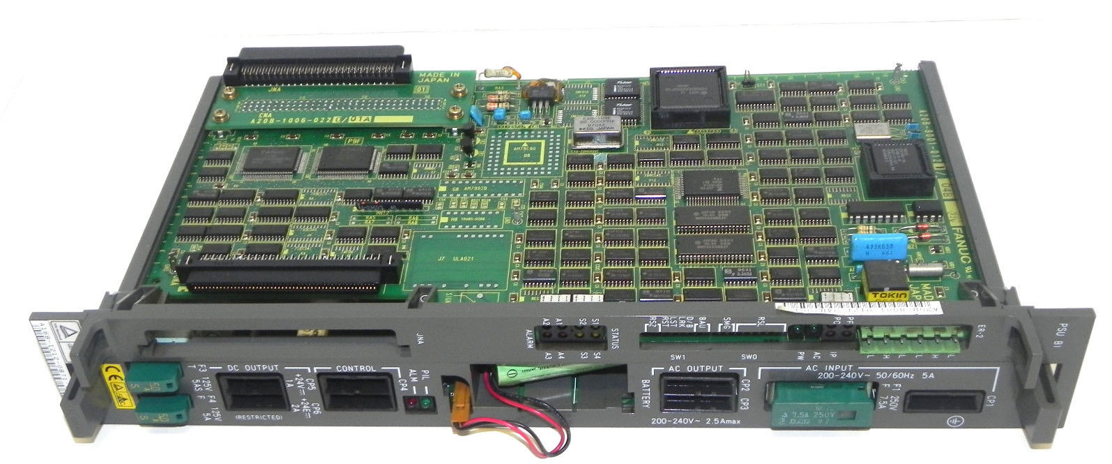 Used FANUC A20B-8001-0121/04B PC BOARD PROCESSOR W/ A16B-1212-0871/17C BOARD