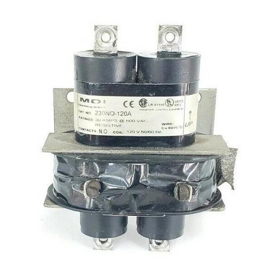 Used MDI 230NO-120A MERCURY CONTACTOR 30A, 600VAC, N.O., 120V 50/60HZ COIL, 230NO120A