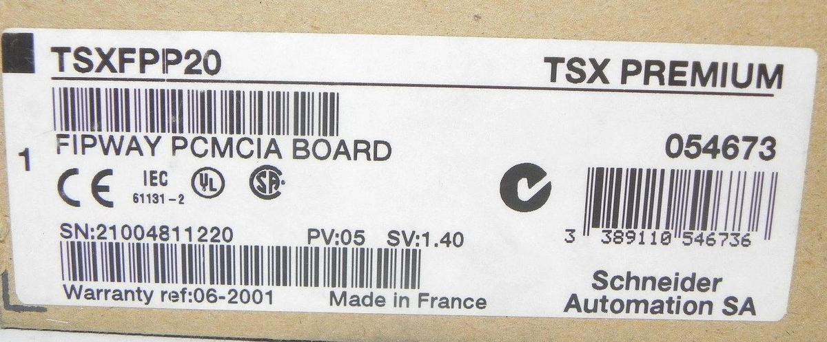 Used NIB SCHNEIDER ELECTRIC TSX-FPP-20 COMMUNICATION FIPWAY PCMCIA BOARD TSXFPP20