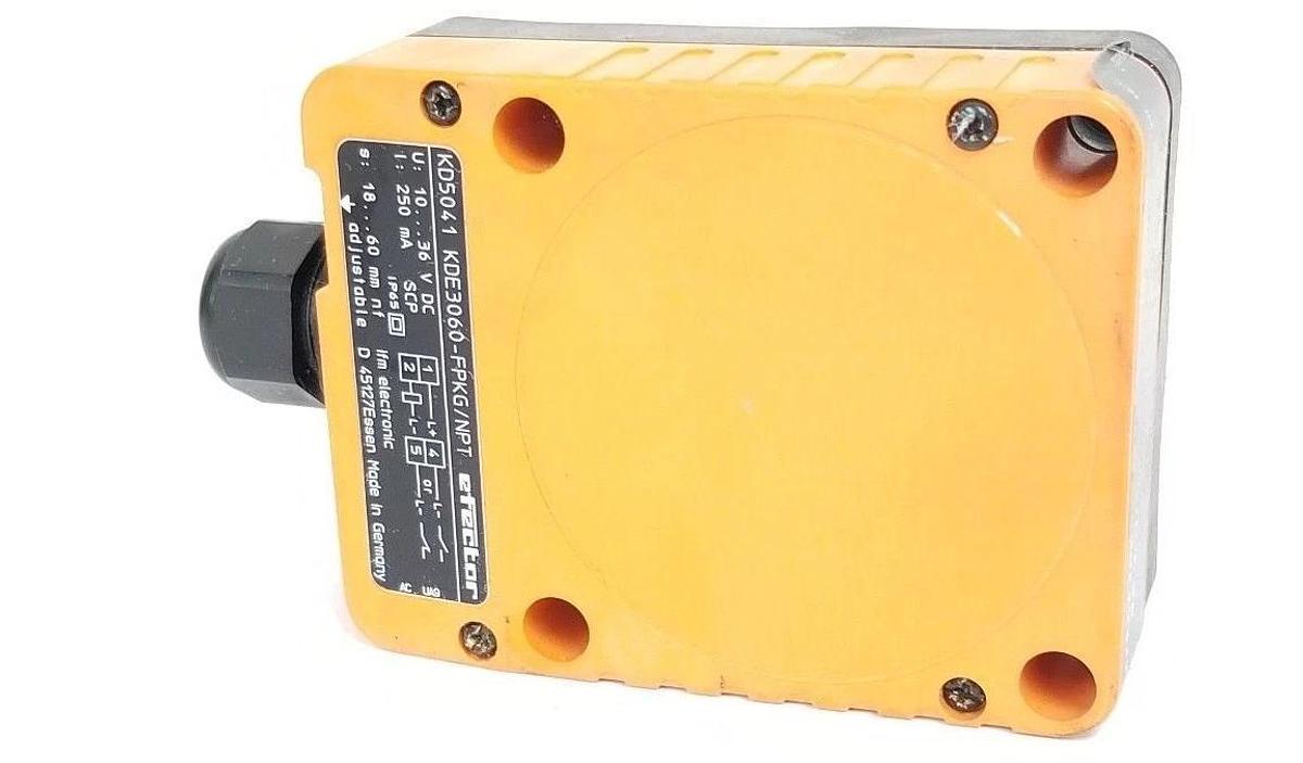 Used IFM EFECTOR KDE3060-FPKG/NPT PROXIMITY SWITCH KD5041, 10...36 VDC