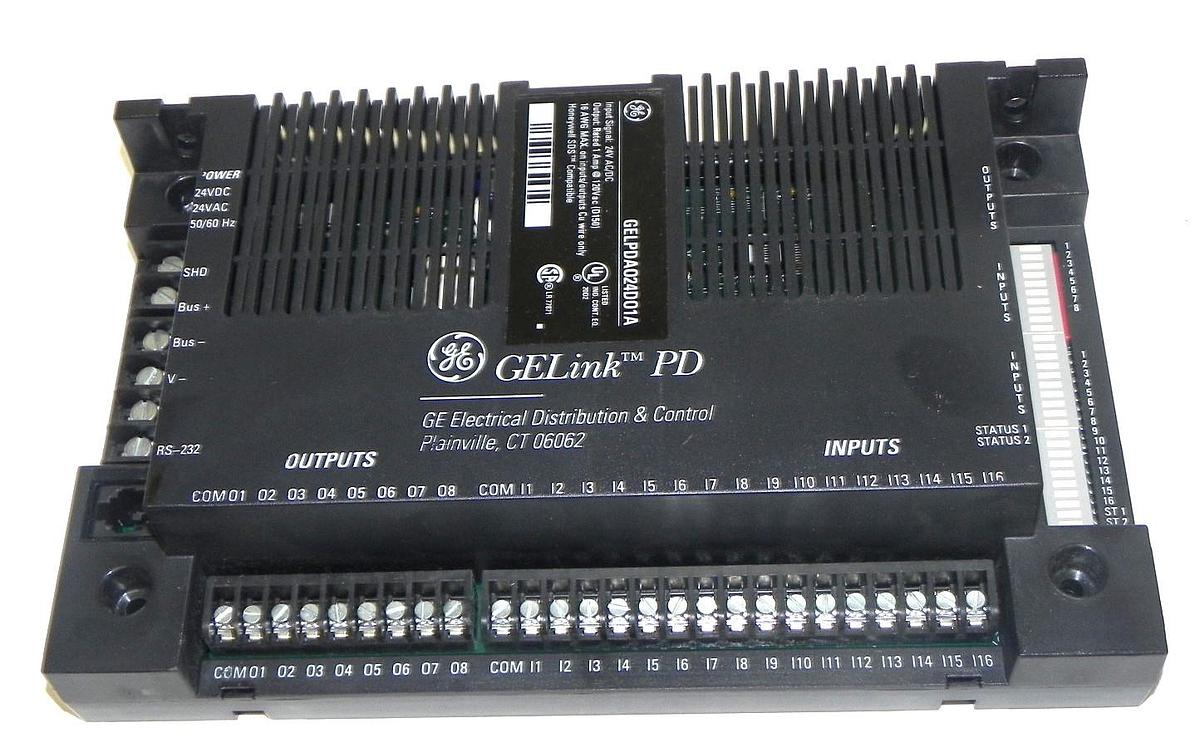 Used GENERAL ELECTRIC GELPDA024D01A I/O MODULE REMOTE GELINK PD 24VAC/DC 1AMP