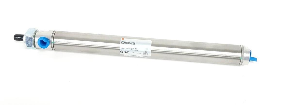 NEW SMC NCDMB088-0756 AIR CYLINDER 7/8IN BORE SIZE 250PSI 1.7MPa