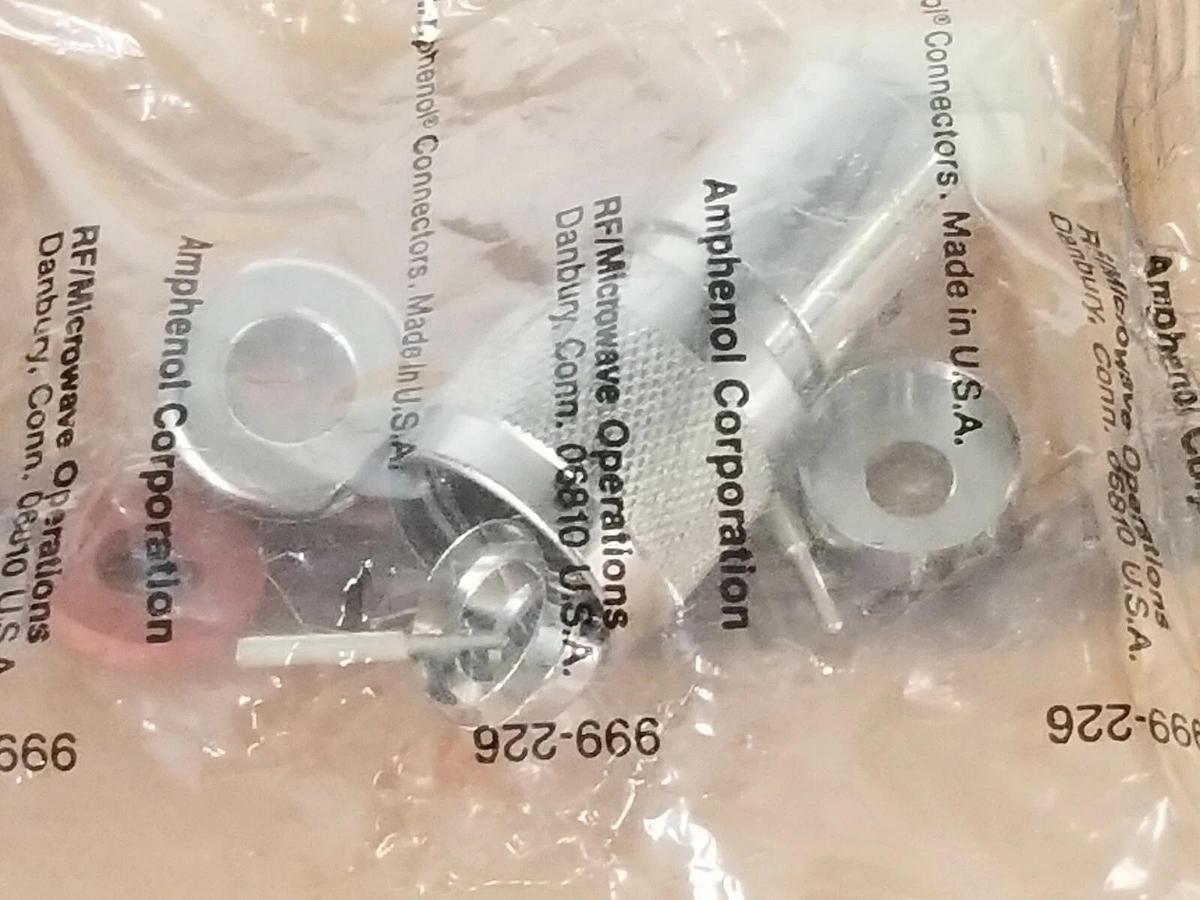 Used LOT OF 5 NEW AMPHENOL 999-226 CONNECTOR ASSEMBLY STRAIGHT