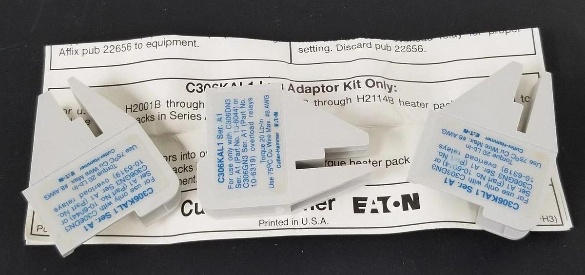 Used LOT OF 12 NIB CUTLER-HAMMER C306KAL1-3B LUG ADAPTOR ASSEMBLIES C306KAL13B
