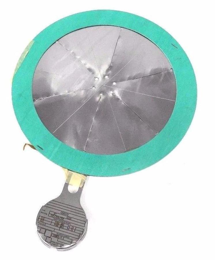 Used NIB OSECO TYPE: FLCO, MATERIAL: TEF/316/TEF, RUPTURE DISK 8", 30643-1