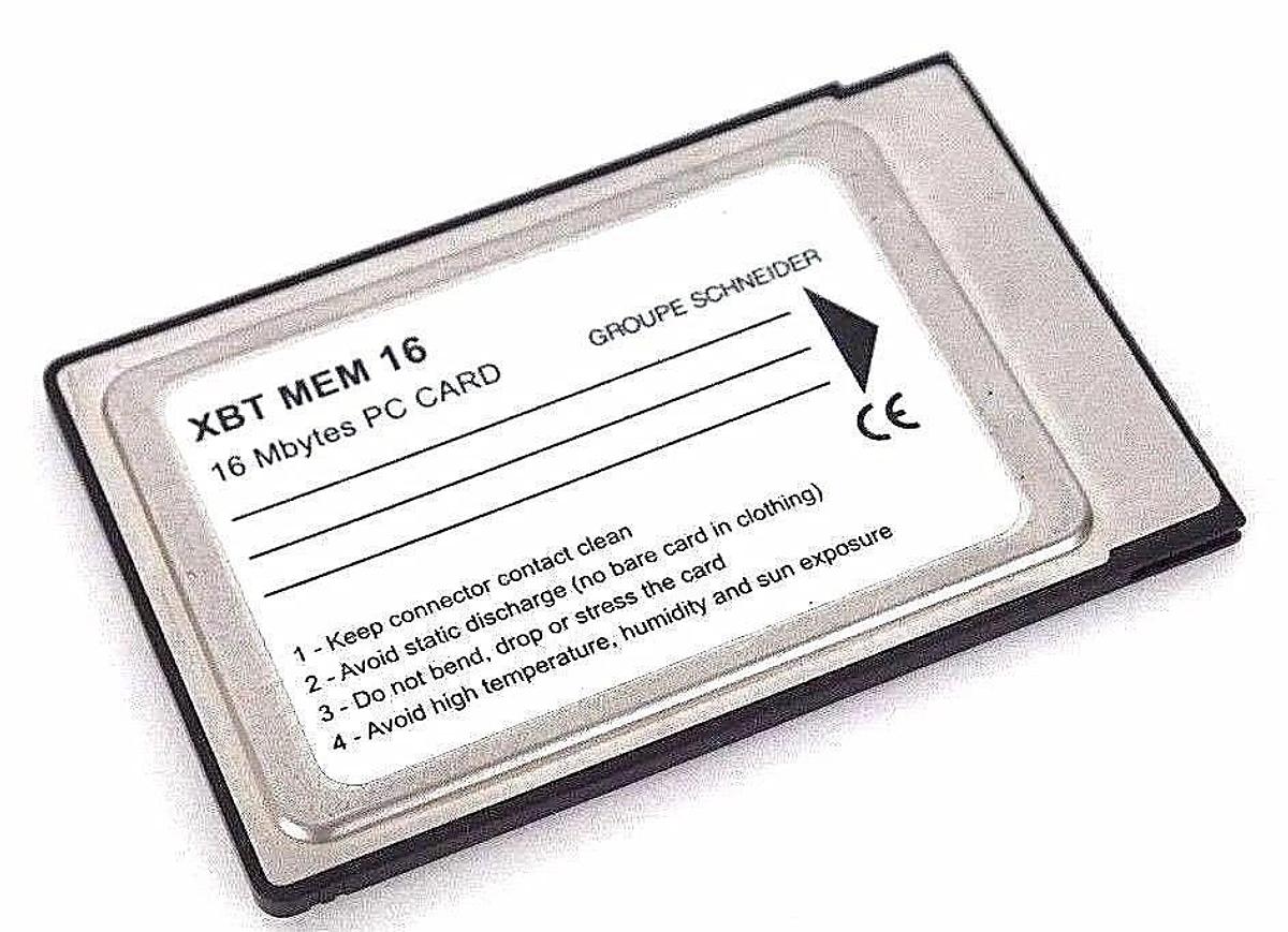 Used GROUPE SCHNEIDER XBTMEM16 PC CARD 16 MBYTES PRETEC PAJ016AS4, PCMCIA PC CARD ADA