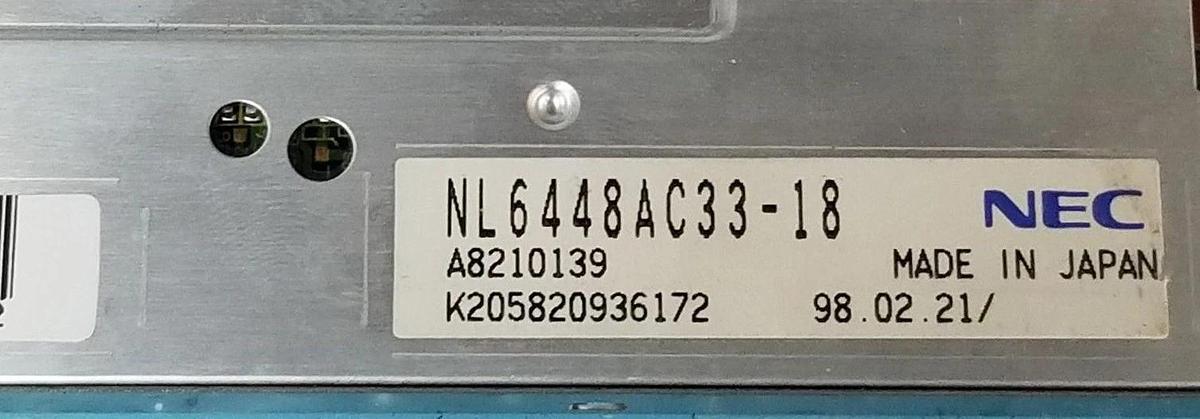 Used NEC / ISHIDA NL6448AC33-18 LCD DISPLAY 10.4 IN. W/ 104PWBJ1-C , 82039160 BOARDS