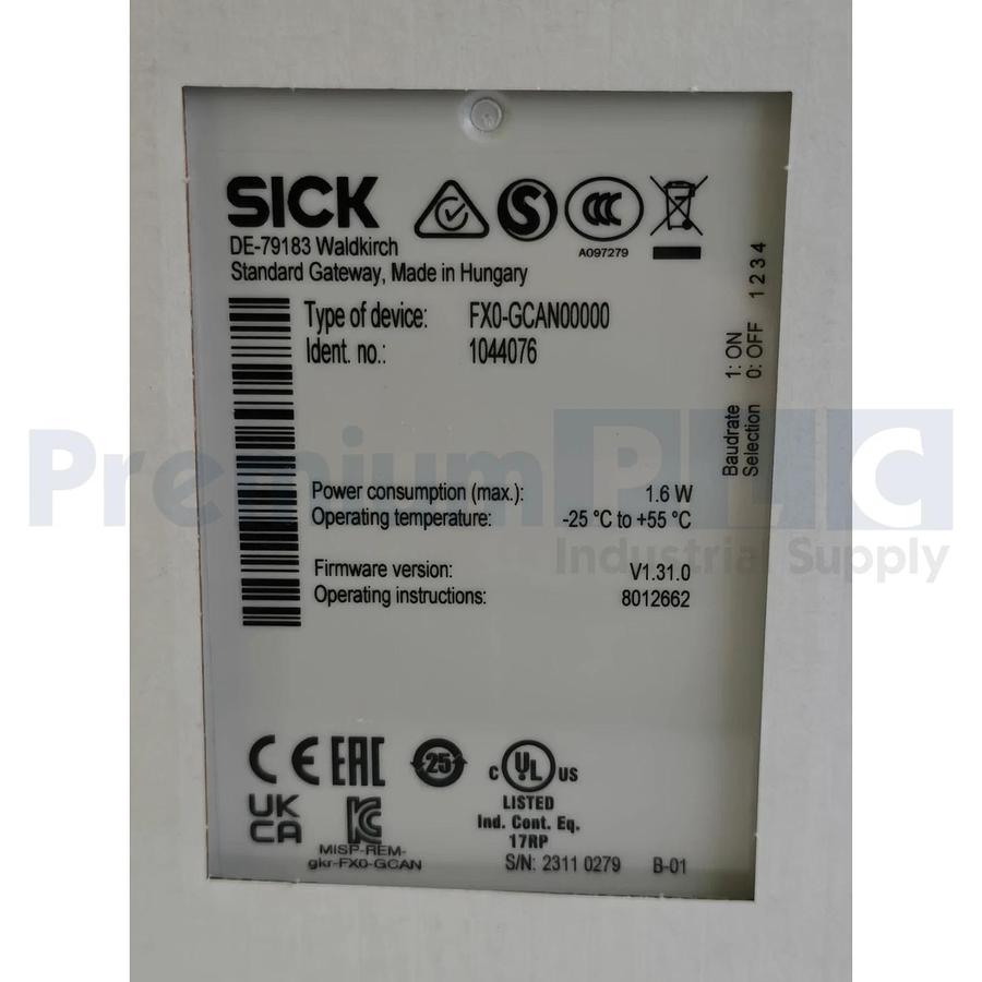 Used SICK FX0-GCAN00000 Flexi Soft SAFETY CONTROLLER GATEWAY CANopen 1044076 NSFS