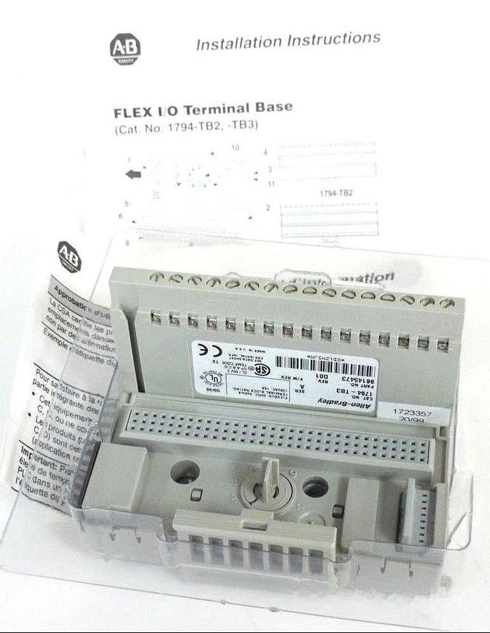 NIB ALLEN BRADLEY 1794-TB3 TERMINAL BASE 1794TB3 SER. A CAT. REV. J01