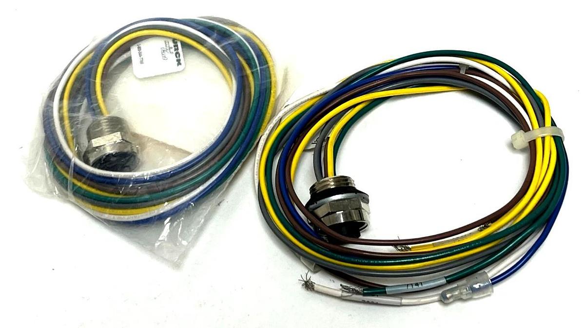 Lot of 2 Turck RKF 61-1M/NPT Minifast Receptacle 6-Pin Female 1/2" NPT 1M Leads