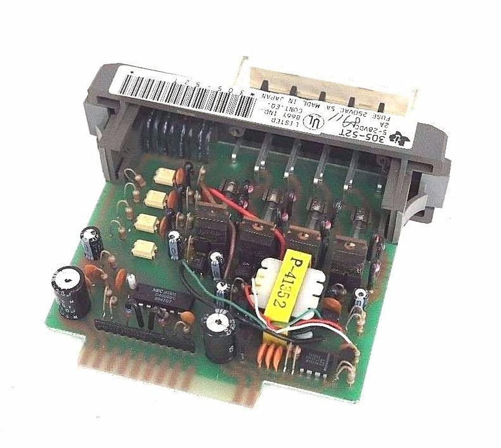 Used NIB TEXAS INSTRUMENTS 305-52T OUTPUT MODULE, 30552T, 5-28VDC, 2A FUSE, 250VAC,5A