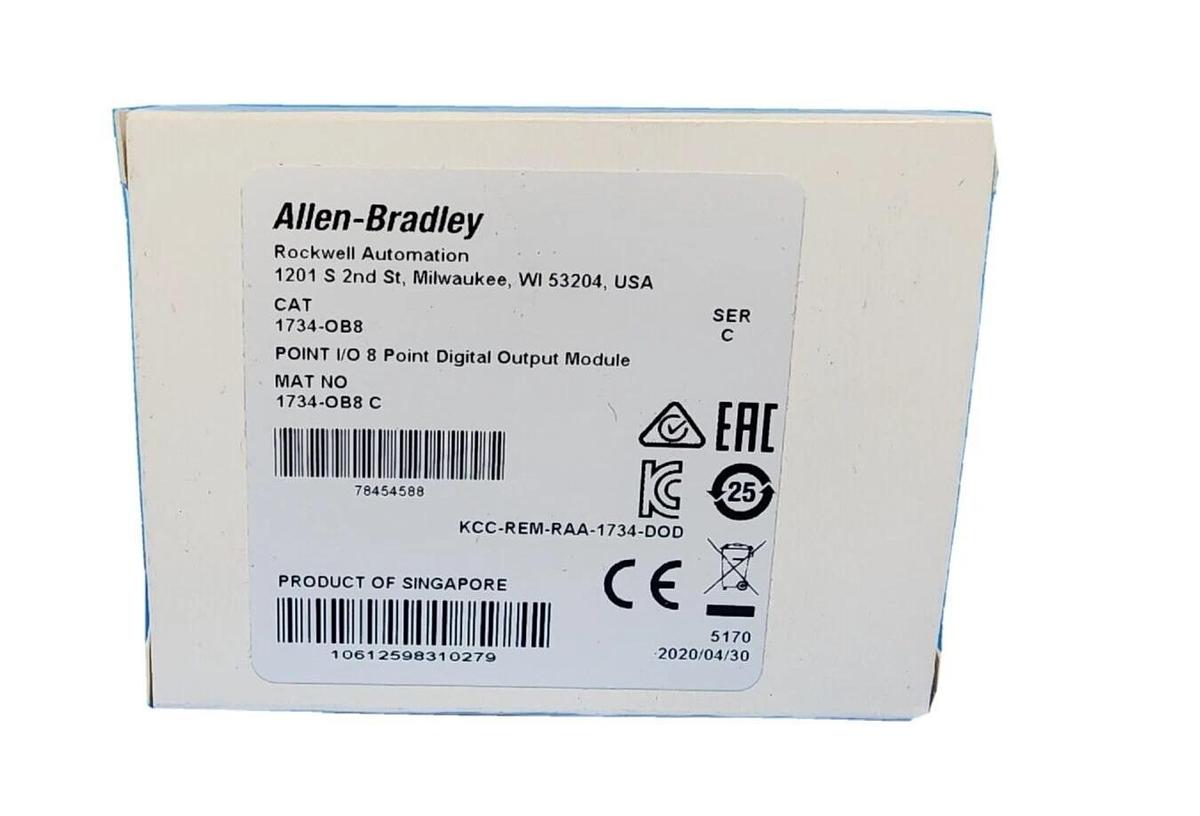 Used NIB ALLEN BRADLEY 1734-OB8 SER. C POINT I/O 8 POINT DIGITAL OUTPUT MODULE