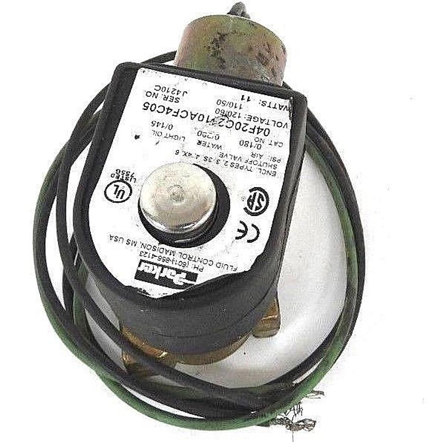 Used PARKER 04F20C2110ACF4C05 SOLENOID VALVE 120/60 - 110/50, 11 WATTS, SER. J4210C
