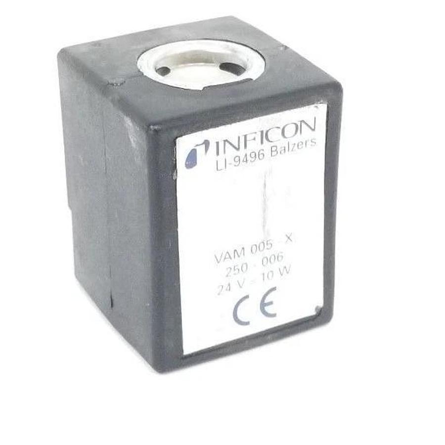 Used INFICON VAM-005-X SOLENOID VALVE 250-006 , 24V, 10W, 3NM MAX, VAM005X