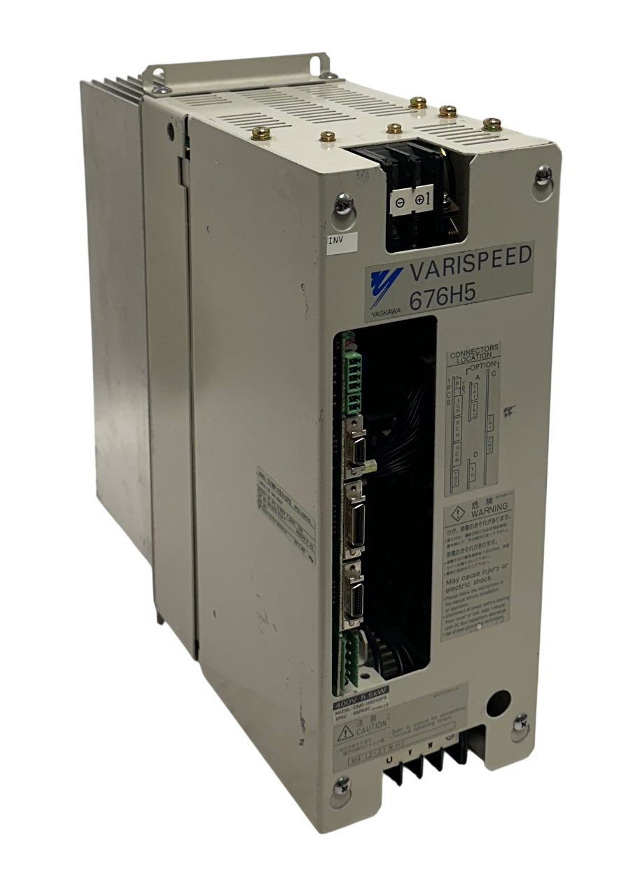 Used YASKAWA ELECTRIC CIMR-H5D45P5 / 45P55C VARISPEED 676H5 DRIVE 540-660VDC 3PH USNP