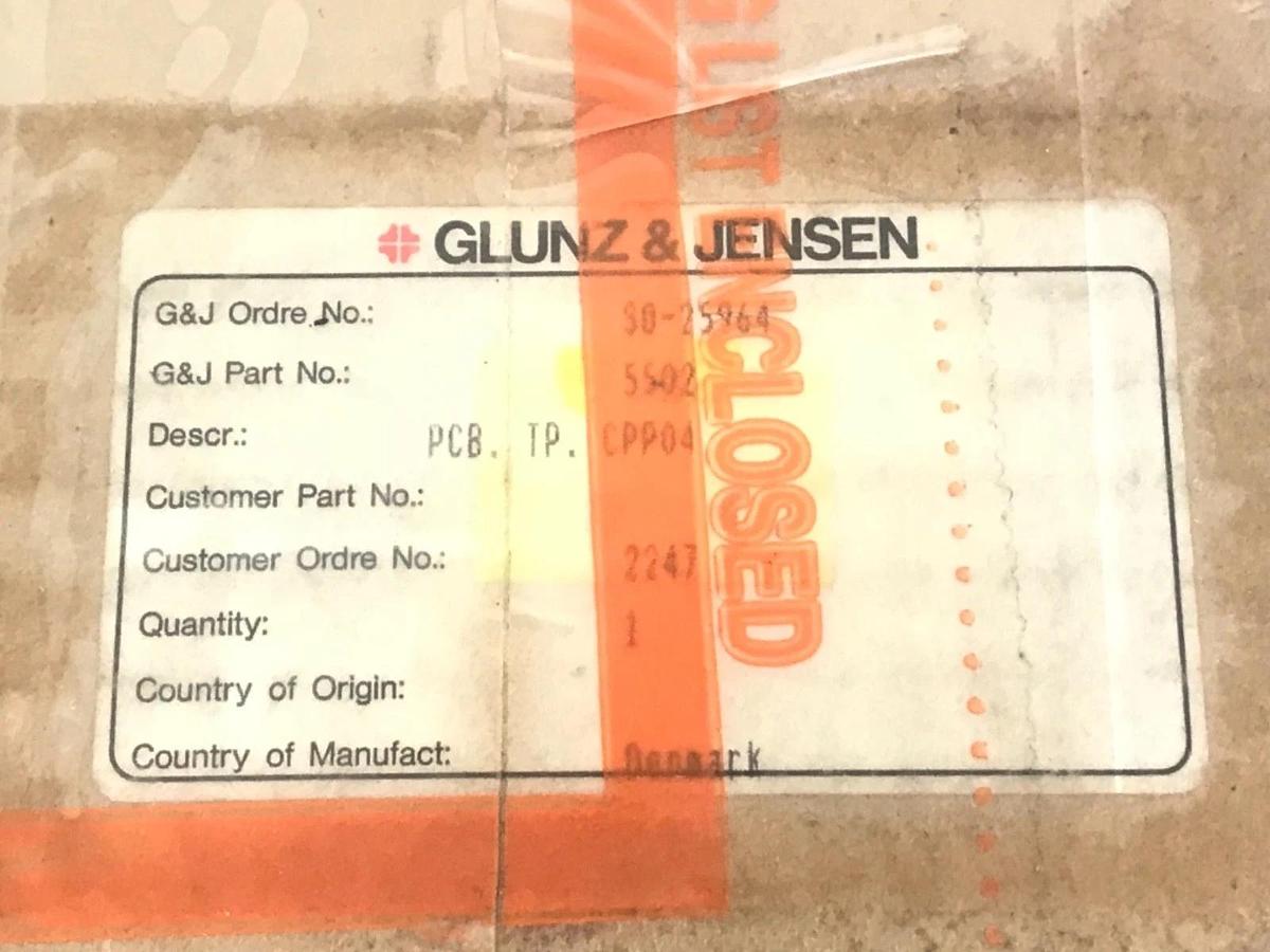NEW GLUNZ & JENSEN PCB.TP.CPP04 PC BOARD GJ 5502