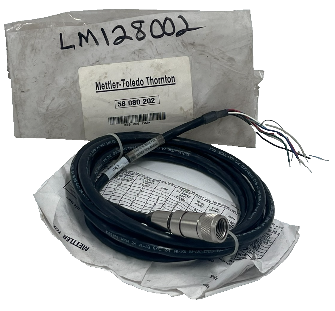 Used METTLER TOLEDO Thornton 58-080-202 Patchcord Cable Conductivity Sensor VP 10ft