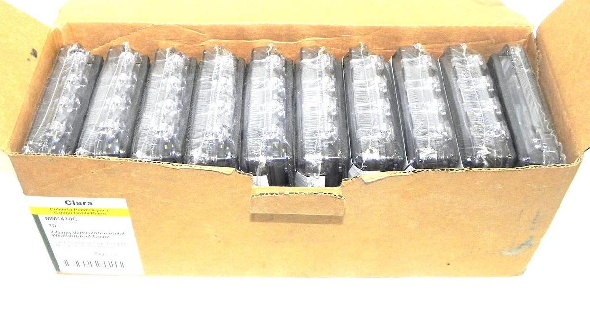 Used BOX OF 10 NEW TAYMAC MM1410C 55-IN-1 WEATHERPROOF RECEPTACLE COVERS
