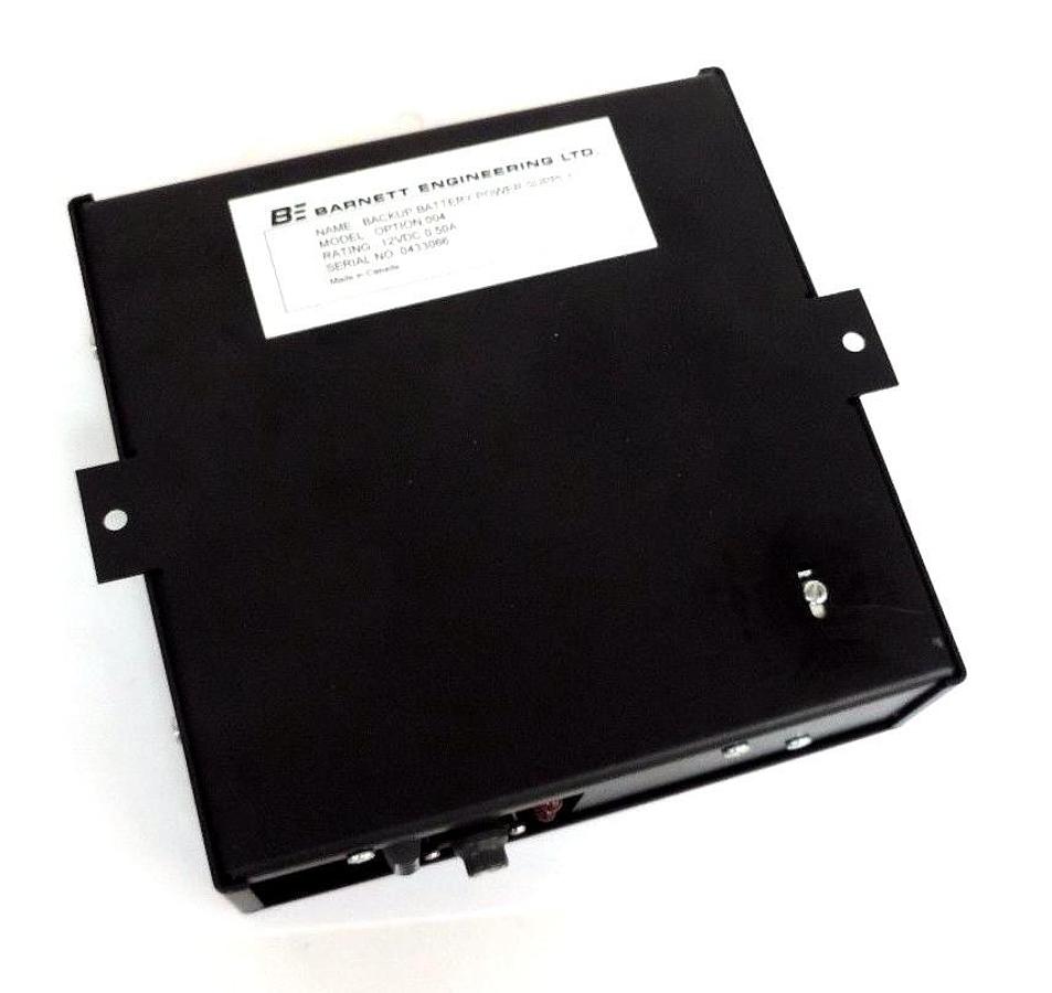 Used NEW BARNETT MODEL: OPTION 004 BACKUP BATTERY POWER SUPPLY 12VDC, 0.50A