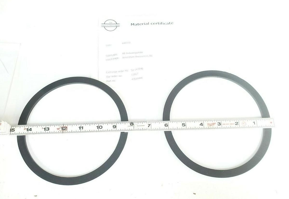 Used BAG OF 2 NEW AMERSHAM BIOSCIENCES 44-5494-46 FLAT GASKETS AIR TRAP OD 263mm