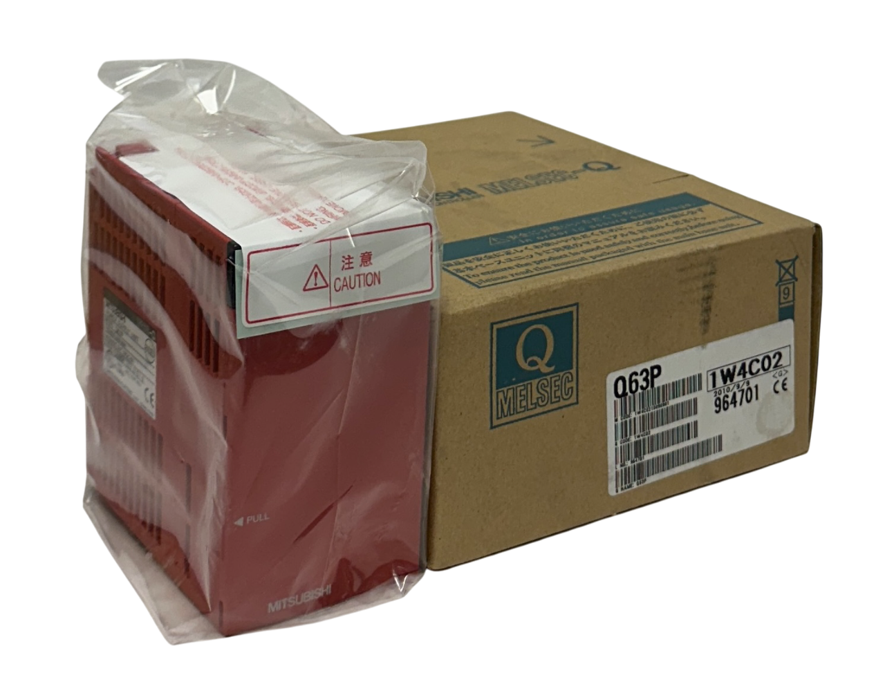 Used MITSUBISHI Q63P MELSEC-Q POWER SUPPLY MODULE 24VDC INPUT / 5VDC OUTPUT RED NSMP