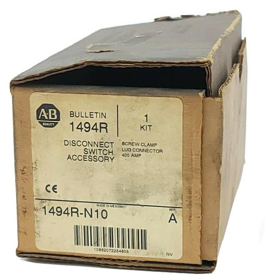 Used NIB ALLEN BRADLEY 1494R-N10 DISCONNECT SWITCH LUG CONNECTOR KIT 400A, SER. A