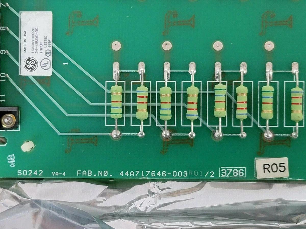 Used NIB GE FANUC IC600YB802B INPUT MODULE 48VAC W/ IC600FP802A FACEPLATE