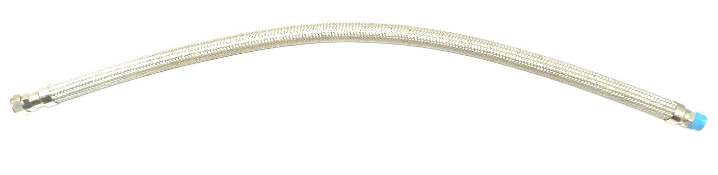 Used NEW STAINLESS STEEL BRAIDED 1"x1 1/2", 56" TOTAL LENGTH FLEXIBLE HOSE