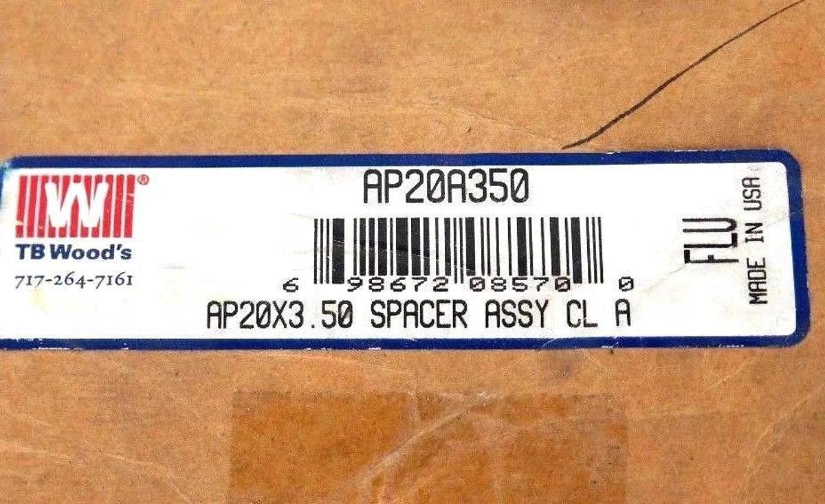 NIB TB WOODS AP20A350 SPACER ASSY. AP20X3.50