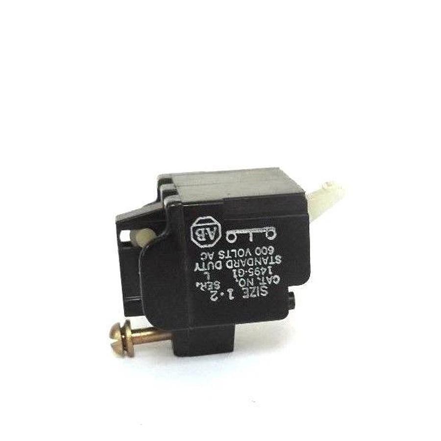 Used ALLEN BRADLEY 1495-G1 AUXILIARY CONTACT SIZE 1-2, 600V, 1495G1, SER. L