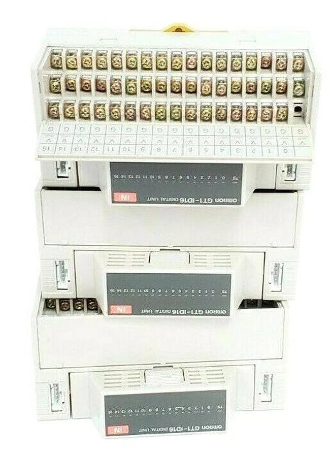 Used LOT OF 3 OMRON GT1-BSC01 DIGITAL UNIT 24VDC 16 PIONTS GT1-ID16 DIGITAL UNITS
