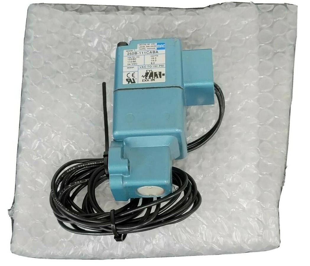 Used NIB MAC 250B-111CABA SOLENOID VALVE 250B 111CABA