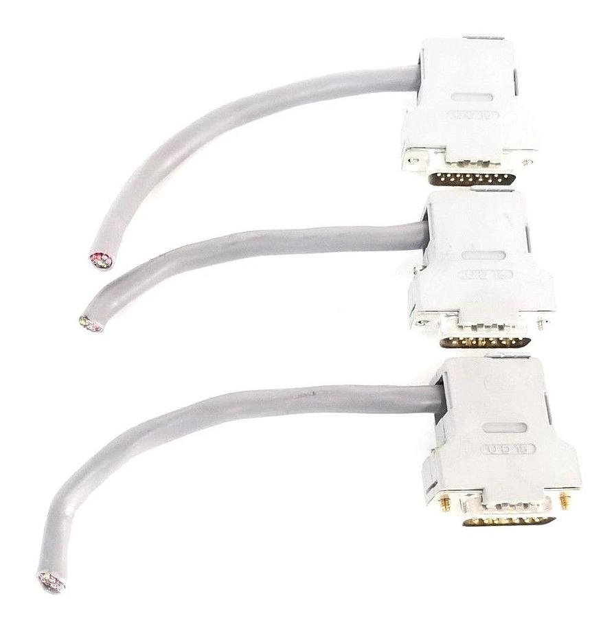 Used LOT OF 6 NORCOMP CONNECTORS (3) UHD-15 (3) UHD-25 GRAY 15 & 25 POSITION
