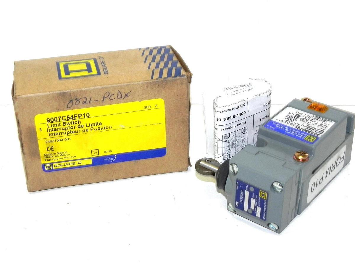 NIB SQUARE D 9007C54FP10 LIMIT SWITCH SER. A TYPE F PRETRAVEL .08 HEAD
