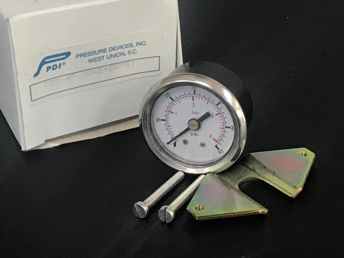 Used LOT OF 6 NEW PDI PRESSURE DEVICES INC 0-60 PSI PRESSURE GAUGES CDS-4P-004B*60PSI