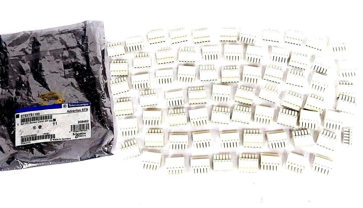 Used LOT OF 71 NEW TELEMECANIQUE STBXTS1100 6PT I/O SCREW CONNECTORS