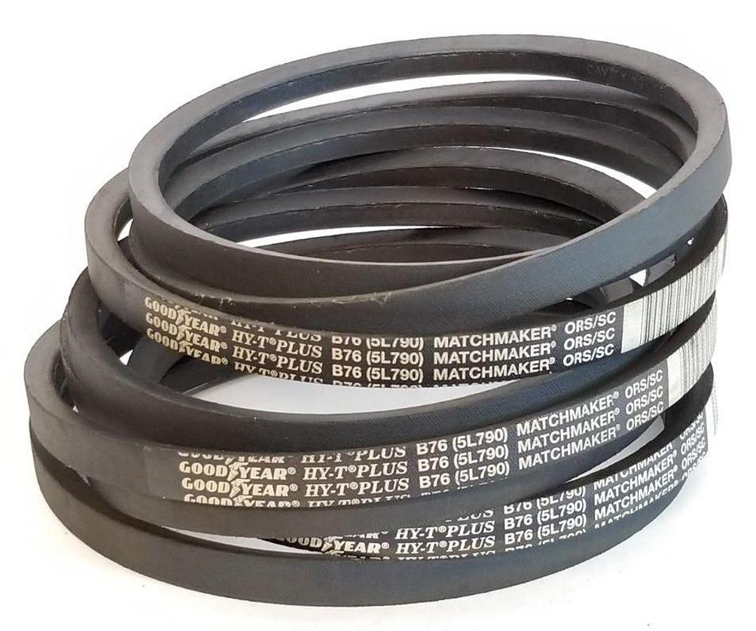 LOT OF 3 NEW GOODYEAR B76 HY-T PLUS 5L790 V-BELTS 21/32'' WIDTH 79'' LENGTH