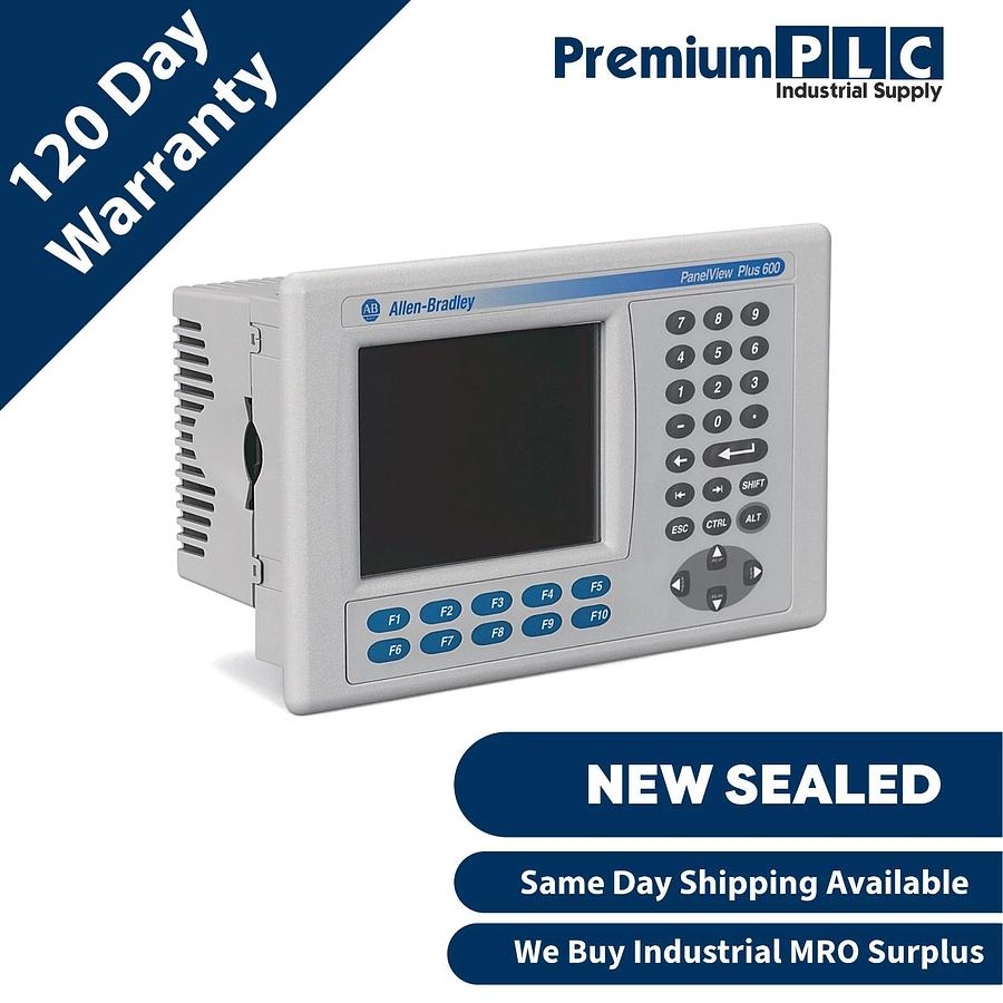 Used NEW SEALED ALLEN BRADLEY 2711P-B6C20D8 /A PanelView Plus 600 COLOR Enet/RS232