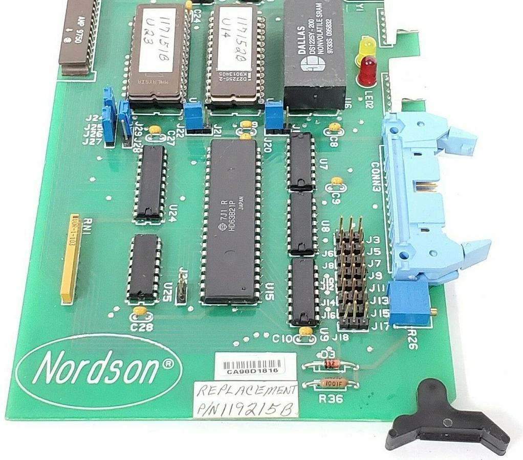 Used NORDSON 105781B PC BOARD 100822, REPLACEMENT P/N: 119215B W/ 117151B & 117152B