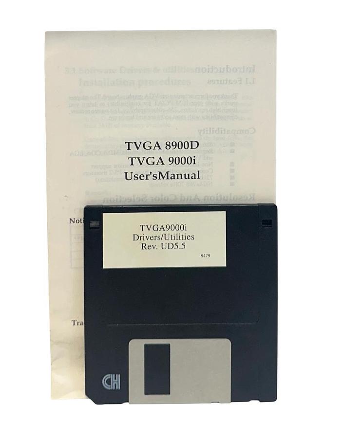 TRIDENT TVGA9000i-2 / TVGA9000i SUPER VGA CONTROLLER CARD 512KB KBI90I NSMP
