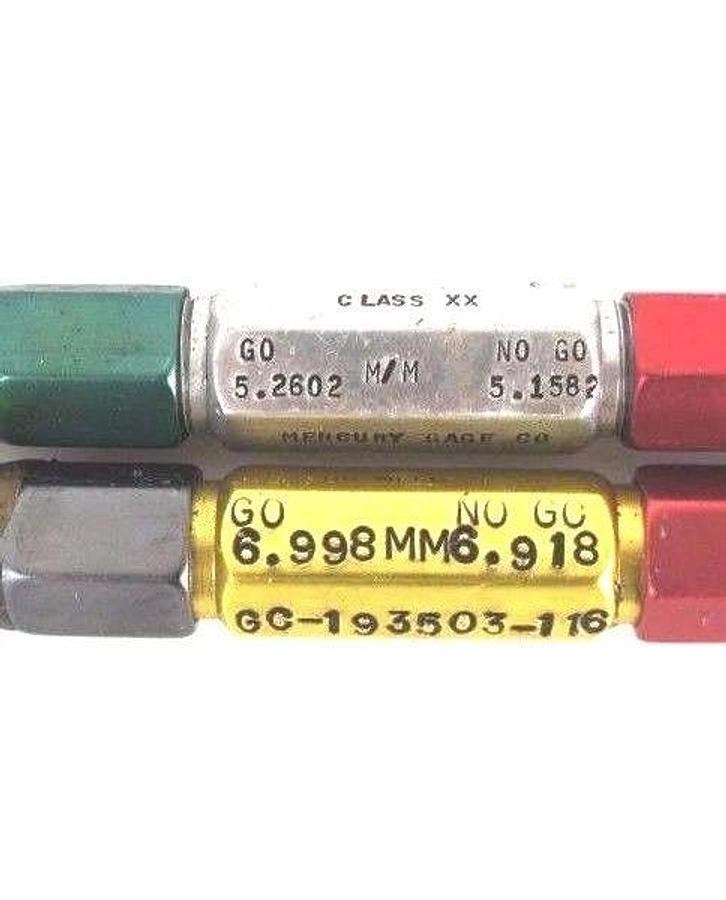 Used LOT OF 9 PLUG GAGES SOUTHERN GAGE, SIZE CONTROL, GLASTONBURY, MERCURY, DU WELL