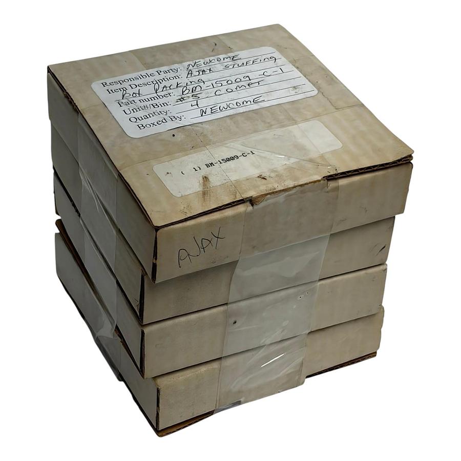 Used Ajax BM-15009-C-1 Stuffing Box Packing Ring Set Lot of 4 New Surplus