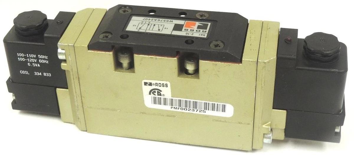 Used ROSS W6576A2407 SOLENOID VALVE 2-10 BAR, WITH 334B33 COILS 6.5VA 334 B33