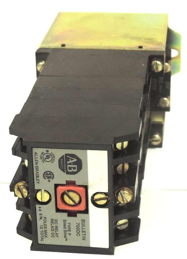 Used ALLEN BRADLEY 700DC-P1200Z24 DC RELAY 700DCP1200Z24 SER. A, 24V PD174 COIL