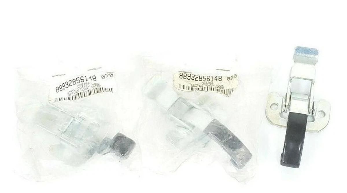 LOT OF 3 NEW GENERIC HC8150 VINYL COATED HOOKS SPRING HOOD CATCH 88932856148