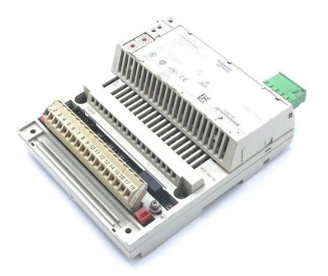 Used SCHNEIDER ELECTRIC 170LNT71000 COMMUNICATION ADAPTER W/ 170AEW34000 I/O BASE