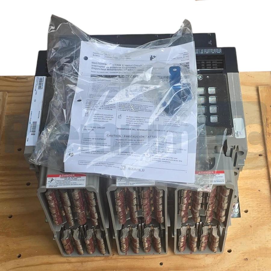 Square D WL3GGR44A9DFBBWPEA MasterPact NW25H 3P 2500A Breaker w/Micrologic Trip