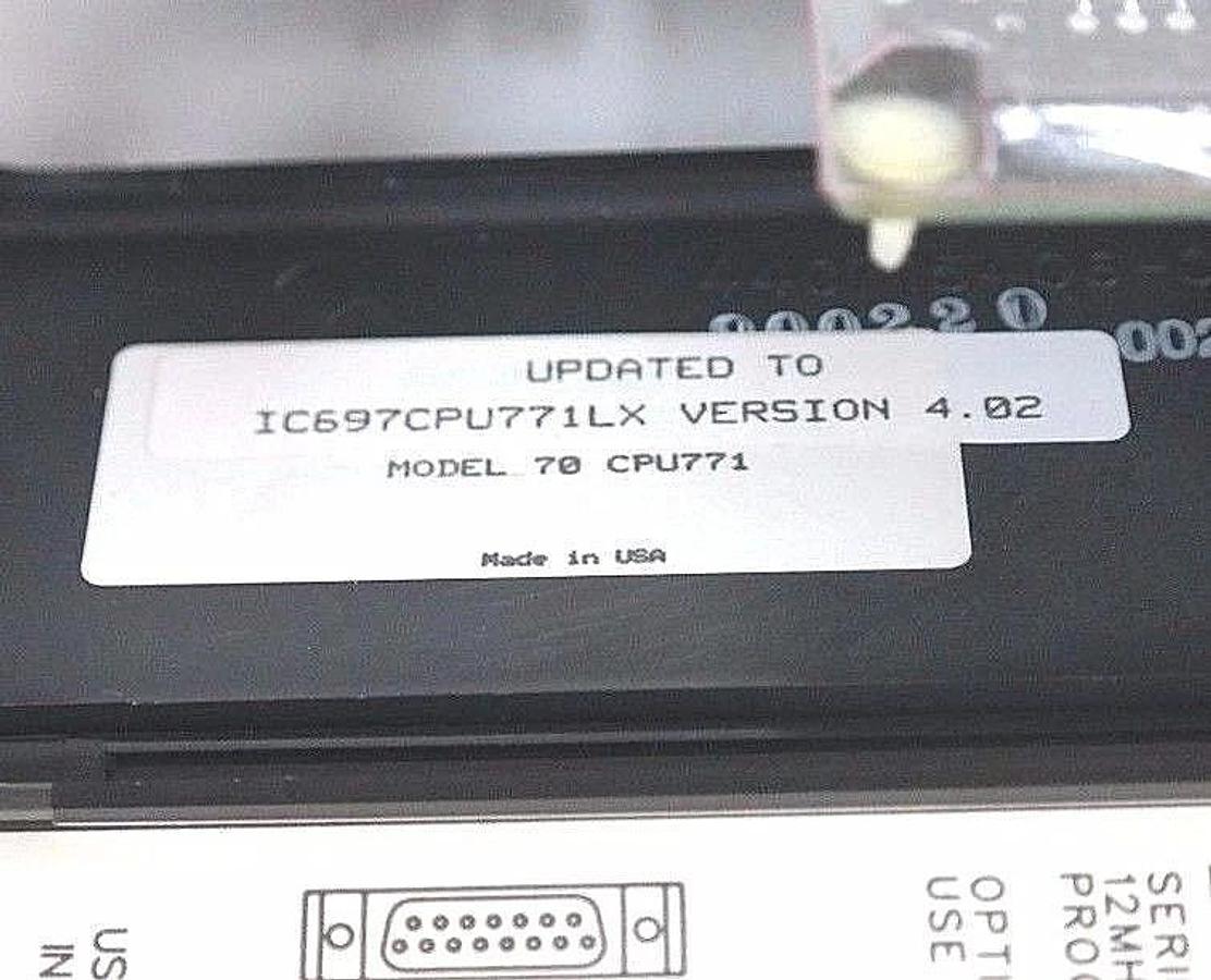 Refurbished GE FANUC IC697CPU771LX VERSION 4.02 MODEL: 70 CPU771 IC697CPU771 - REPAIRED