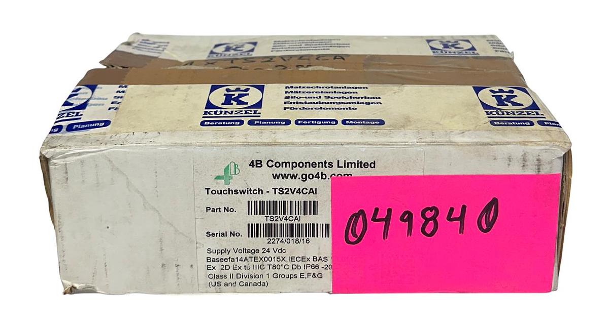 Used 4B COMPONENTS TS2V4CAI TouchSwitch BELT & PULLEY ALIGNMENT SENSOR 24VDC NSMP